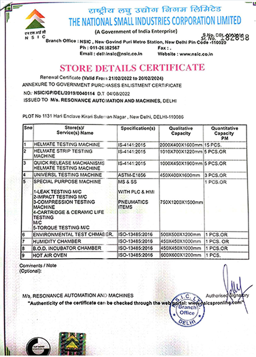 certificate
